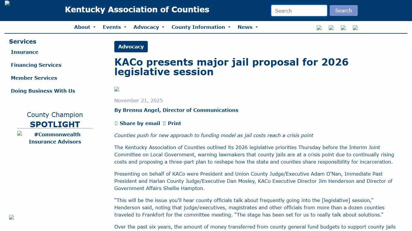 - The Kentucky Association of Counties